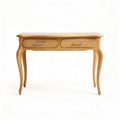 Ladenkast van hout met afgeronde poten en twee lades 120 x 40 x 76cm